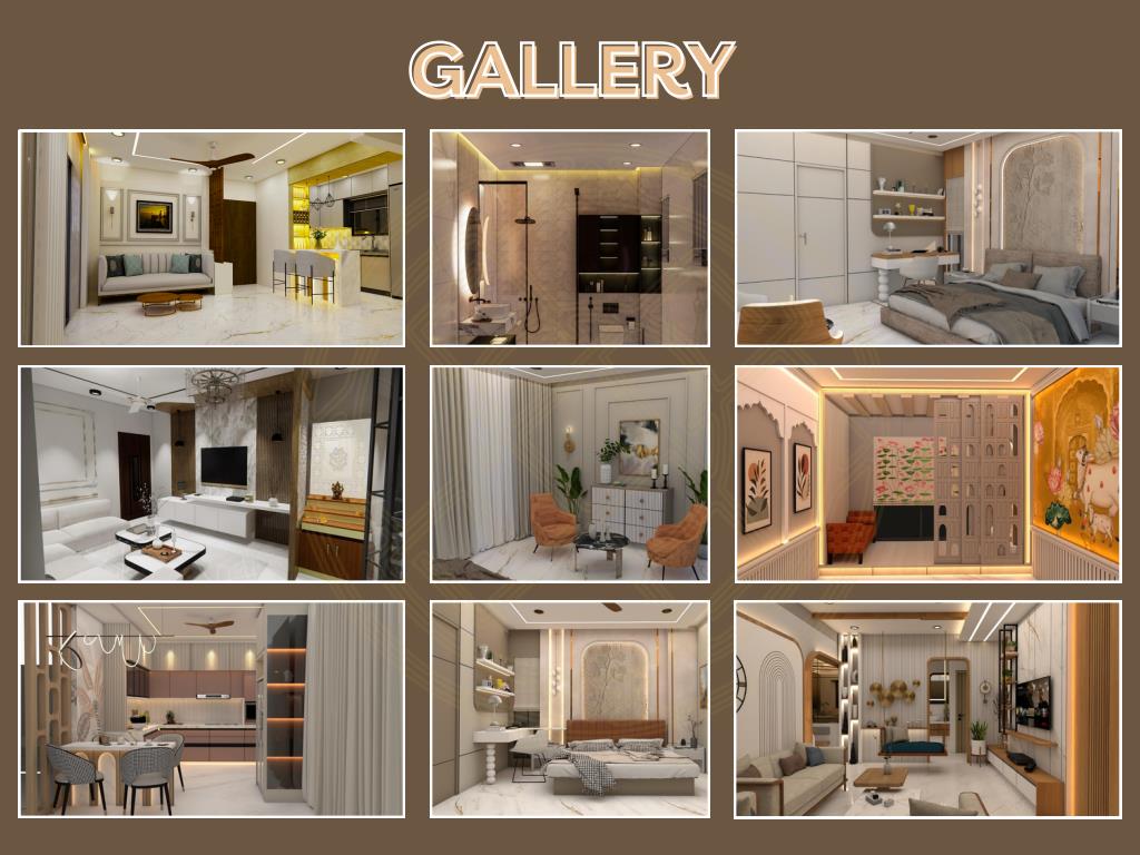 A collection of residential interiors, bedrooms, living rooms, and kitchens